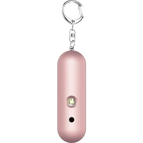 Personal Alarm Keychain with LED Light Waterproof Women Emergency Self Defense Security Sound Whistle Alarming Apparatus