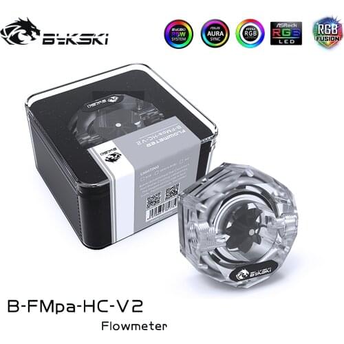 Bykski RGB Water Flow Meter B-FMpa-HC-V2 G1/4