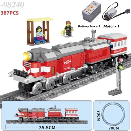 Electric Train With Round Track Compatible Major Brand Toys Island Building Block Road Classic Collections