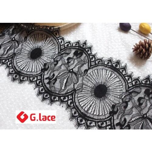 GLace 9m/lot 17cm wideEuropean eyelash lace accessories Diy clothing decorative fabric material embroidery fabric TX307