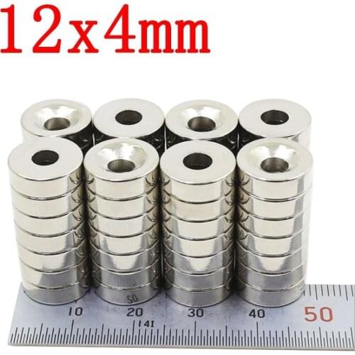 12X4-4MM Round Ring Strong Magnet Hole Rare Earth Neodymium Powerful Magnet