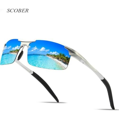 Goggles Polarized Sunglasses Men Classic Sun Glasses Aluminum Magnesium Alloy Sunglasses women Driving Eyewear with case