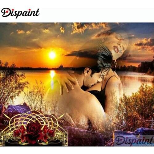 Dispaint Full Square/Round Drill 5D DIY Diamond Painting "Flower couple" Embroidery Cross Stitch 3D Home Decor A11367