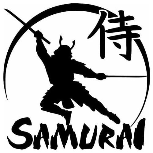 Dawasaru Japanese Samurai Warrior Car Sticker Waterproof Decal Laptop Truck Guitar Motorcycle Auto Accessories PVC,13cm*13cm