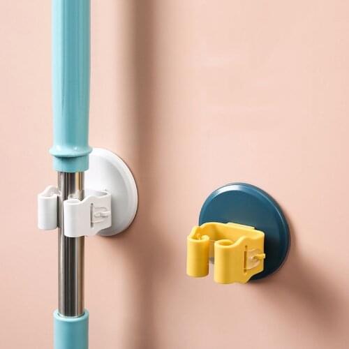 4/1PC Wall Mounted Shelf Kitchen Racks Broom Mop Holder Storage Rack Organizer Hook Bathroom Shelves For Wall Storage