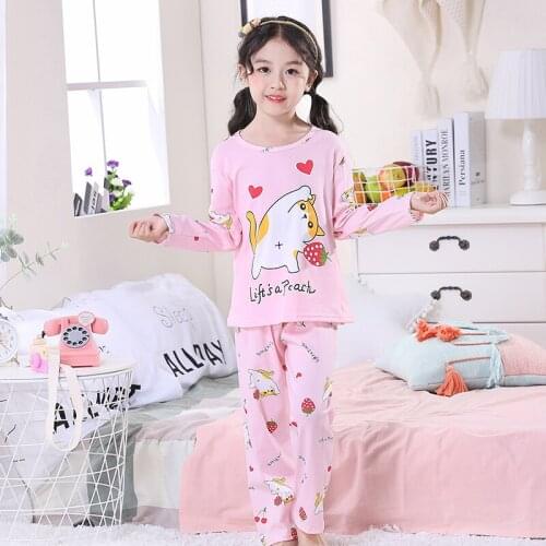 New Lovely Design Autumn&Spring Baby Sleepwears Suits Lovely Boys Pajamas Children Pyjamas Girls Cartoon Pijamas Kids Clothing