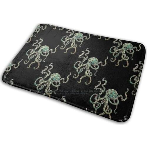 Octopus Mat Rug Carpet Anti - Slip Bedroom Entrance Door Mat Octopus Tentacle Steampunk Watercolor Sea Ocean Ocean Life Marine