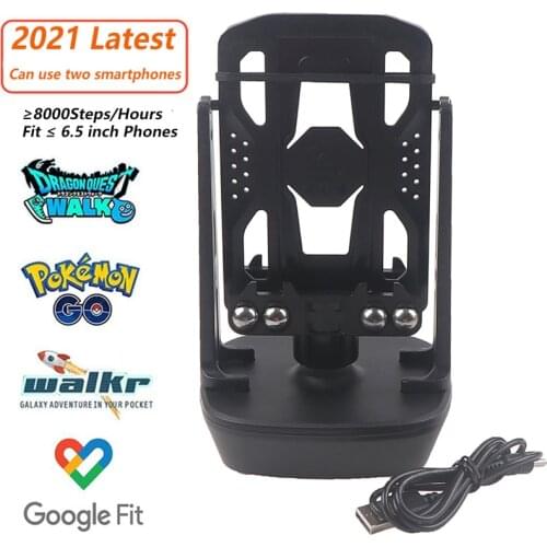 USB Rechargeable Phone Walking Swing Shaker For Pokemon Go Google Fit QQ Mobile Automatic Shaker Steps Pedometer Counter Holder