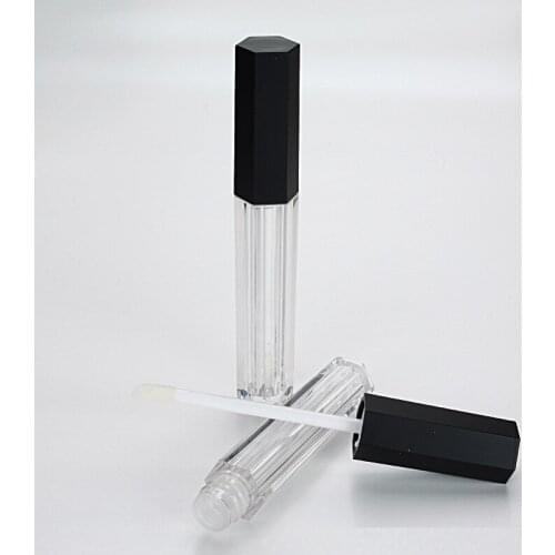 4ML Plastic Hexagonal Empty Bottle Square Lip Gloss Tube Fashionable Make Up Container Cosmetic Tools 10/30/50PCS