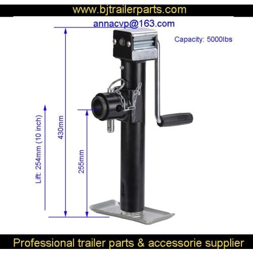 Side Wind 5000 lbs Pipe Mount Swivel Jack Round Pipe Mount Swivel Trailer Jack Sidewind 10" Lift Camper Trailer RV