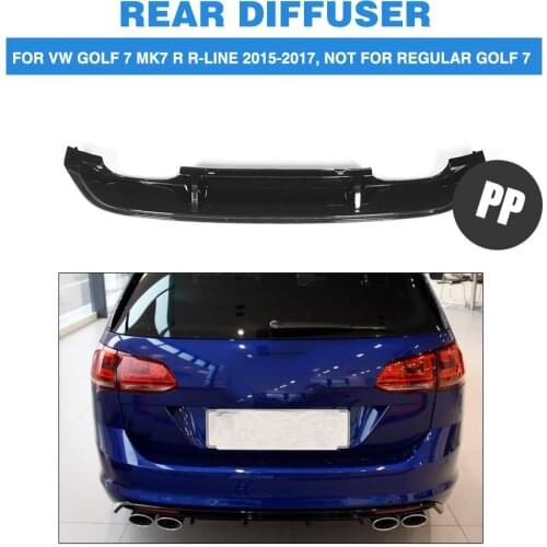 PP Car Rear Bumper Lip Diffuser Spoiler for Volkswagen Golf 7 VII MK7 R Rline Bumper 2014 - 2017 Non Standard Bumper