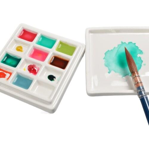 Schmincke Watercolor Palette Painting Ceramic Palette with Lid Multifunctional Art Paint Box Pintura Art Supplies Painting Set