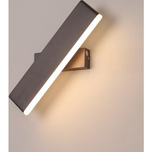 Modern Simple Brown/White Rotation LED Wall Lamp For Bedside Living room Bedroom Aisle 6w 8w Wall Lights AC85-265V sconce Lamp