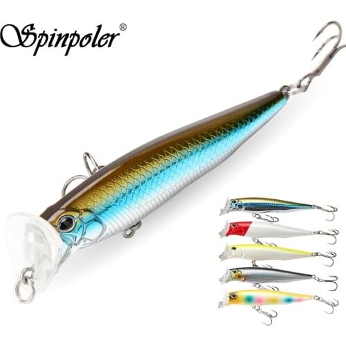 Spinpoler Big Mouth 90mm Heavy Sinking Minnow Jerkbait Longcast Fishing Lure Saltwater Sea Bass Plastic Artificial Bait Tackle