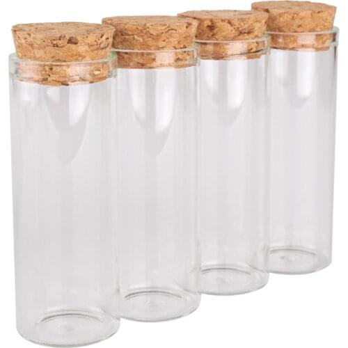 5pcs 40ml 30*80mm Glass tubes Glass bottle with Cork Lids Wishing bottles Glass Jars Spice Jars Test Tubes for Art Craft