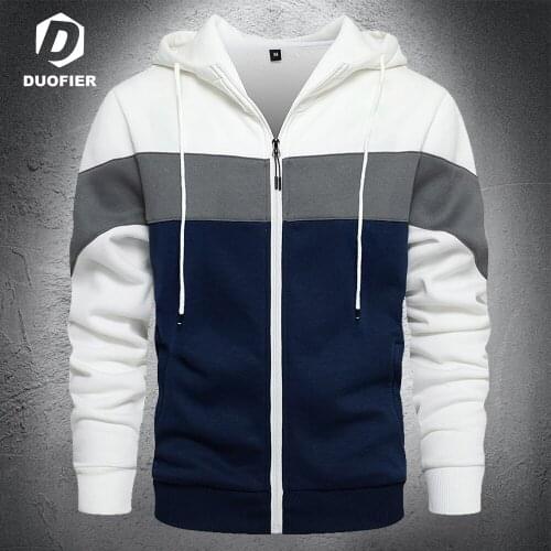 2021 Fashion Hoodies Men Harajuku Sweatshirt Long Sleeve Hooded Zipper Jacket Tops Male Oversized Patchwork Hoodie Sportswear