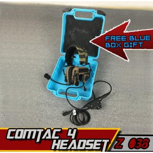 Z-TAC comtac IV Headset Tactical Military Air Gun Headphones Z TAC PTT Midland kenwood Ipsc Peltor Hunting Earphone For Shooting