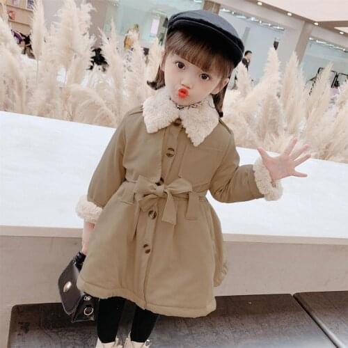 Winter Baby Cotton-padded Parka & Coats Thicken Warm Long Jackets Toddler Kids Outerwear Rabbit Fur Collar Windbreaker Jacket