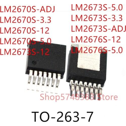 10PCS LM2670S-ADJ LM2670S-3.3 LM2670S-12 LM2670S-5.0 LM2673S-12 LM2673S-5.0 LM2673S-ADJ LM2673S-3.3 LM2676S-12 LM2676S-5.0 TO263