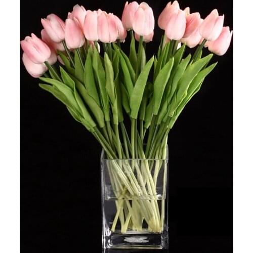 10pcs Tulip Flower Latex Real Touch for Wedding Bouquet Decor Best Quality Flowers (pink tulip)