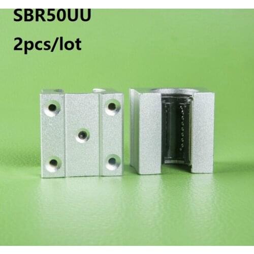 2pcs/lot SBR50UU SME50UU Open Type Linear Ball Bearing Block for SBR50 50mm linear guide rail for CNC parts