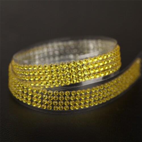 20 Pieces Shiny Gold Acrylic Rhinestones Tapes Decorative Tape For DIY Scrapbooking Adhesive Tapes for Photo Album Stationery