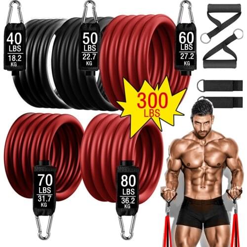 16Pcs Resistance Bands Set Expander Tubes Rubber Band Stretch Training Physical Therapy Home Gyms Workout Elastic Band Pull Rope