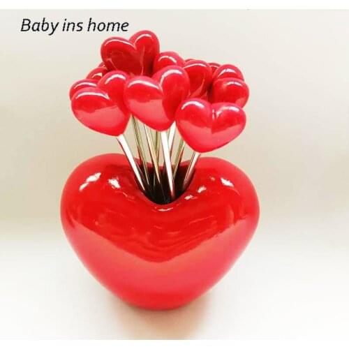 Bento Picks Bento Box Accessories Garfos Fruit Forks Toothpick Holder for Snacks Mini Star Heart Cake Dessert Food Pick Decor