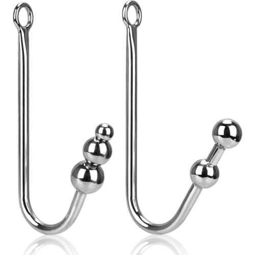 Anal Dilator Anal Hook Stainless Steel Adult Products Butt Plug With Ball Hole Sex Toys for Men and Women