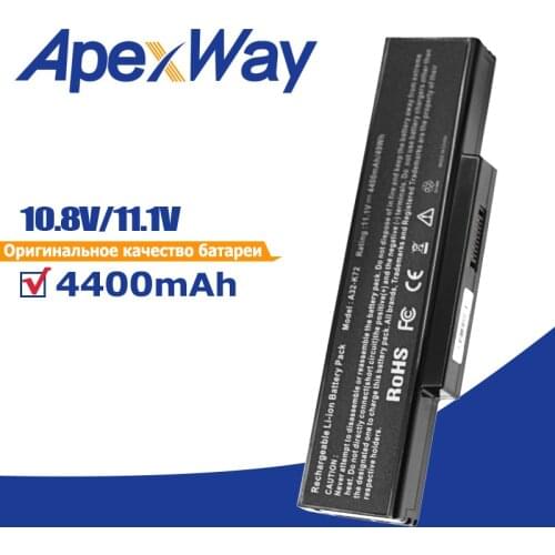 Apexway 6 Cells Laptop Battery For Asus A32-N71 A32-K72 K72 K72F K72D K72DR K73 K73SV K73S K73E N73SV X72 X73 N71