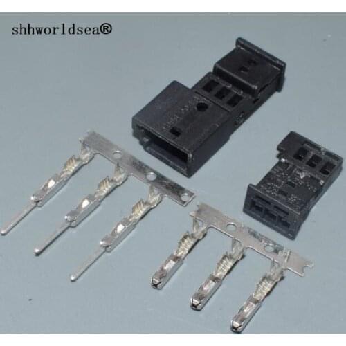 Shhworldsea 3 Pin/Way Male Female Auto Stereo Connector,Car Speaker Plug Treble Plug Socket For BMW 1-968700-1 B/1355620-1