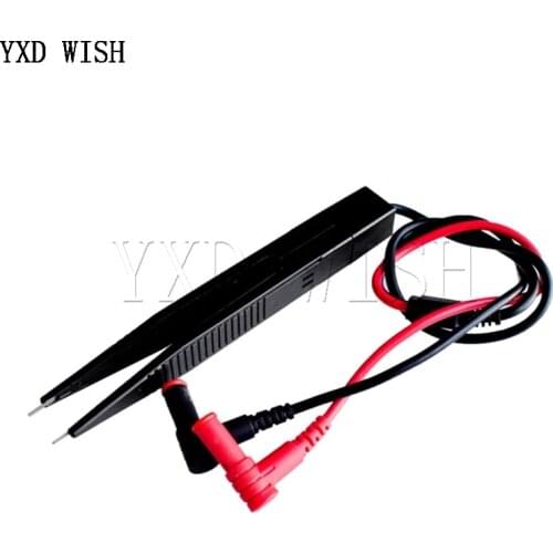 SMD SMT Chip Test Clip Lead Probe Digital Multimeter Meter Tweezer For Resistance Capacitance Measurement Diy Electronic