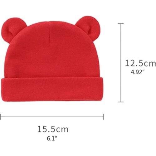 T5EC Baby Hat With Ears Cotton Autumn Winter Warm Newborn Infant Toddler Beanie