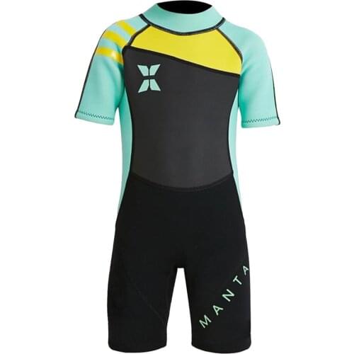Kids Short Sleeve Wetsuit Swimwears Bathing Suit One Piece Swimsuit UPF50+ Wetsuit Diving Suit for Men Scuba Dive Surfing