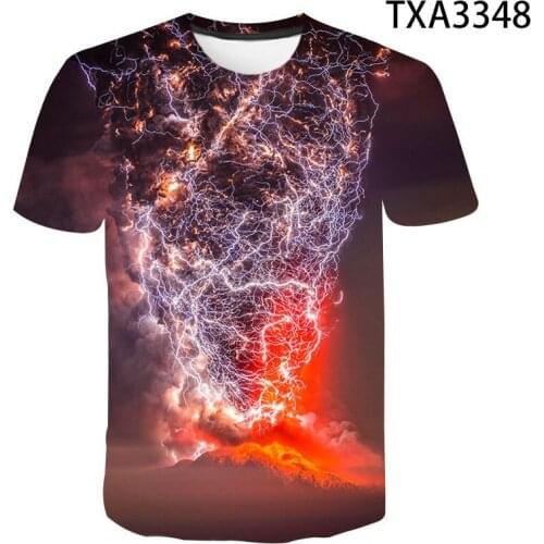 2021 T Shirt Mens Hip Hop Dark Lightning 3D Tshirt Streetwear Summer Cotton Harajuku T-Shirts Short Sleeve Tops Tees Street Wear