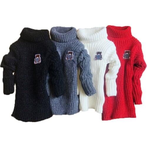 Cotton Girl Sweater Baby Clothes 2019 New autumn Winter Cartoon Kids Sweaters Girls Coats Knitted Sweet Bow Children Clothing