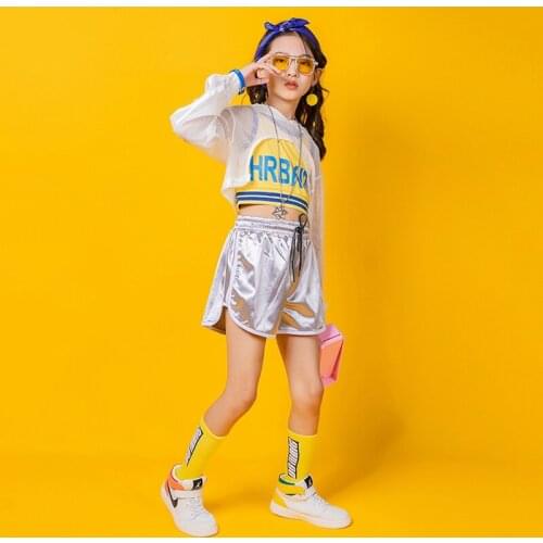 Cheerleader Costume For Girls Rave Dancer Outfits Hip Hop Dance Clothing Designer Clothes Jazz Dance Wear Teen Crop Tops JL1952
