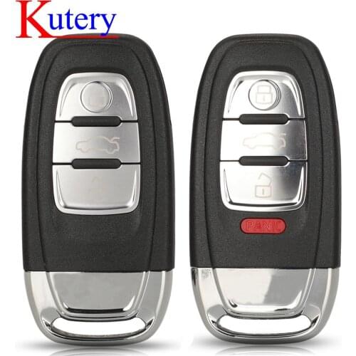 Kutery For Audi A4L A6L Q5 A5 754C / 754G Replacement Smart Remote Car Key Shell Cover Case Fob 3 4 Buttons