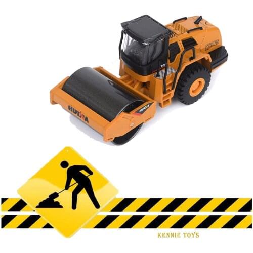 1:50 Scale Diecast Roadwork Loader Truck Toy Metal Vehicle Construction Equipment Road Roller Engineering Trucks Models
