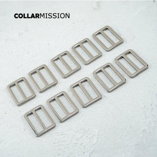 30mm Beautiful shape metal Slider Tri-Glid for dog collar harness backpack strap accessory gun black RZK30QH