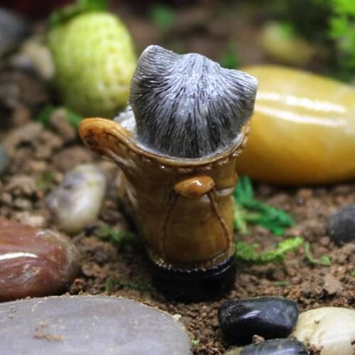 Miniature Animals Dollhouse Fairy Garden Cute Cat Figurine Bonsai Decor