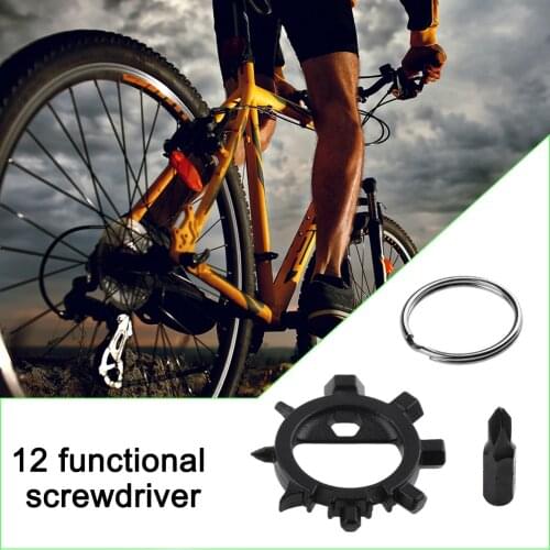 12 in 1 Multitool Opener Screwdriver Stainless Steel Bicycle Repair Tools Portable Keychain Bottle Opener Cycling Accessories