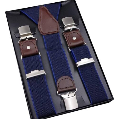 Mens Suspenders 3/6 Clips Braces Leather Suspensor Adjustable Belt Strap Bretelles Vintage Mens Suspender For Skirt