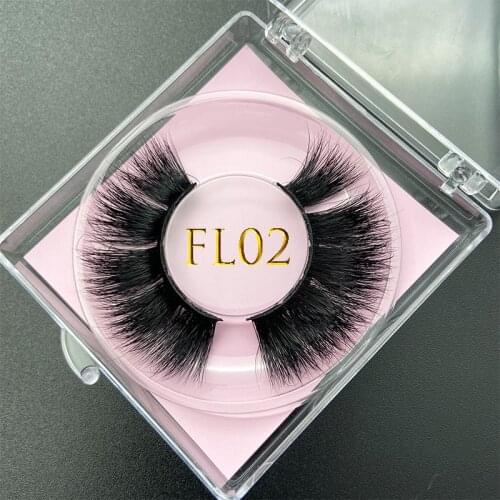MIKIWI FL Soft Fluffy Natural False Eyelashes Custom Labels Long Resuable Eyelashes Makeup In Bulk 3D Cross Wispy Mink Eyelashes