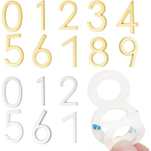0-9 Number Sticker Plate Sign Mailbox Door Plaque Number Signs House Office Address Self-Adhesive Numeral Decals For Home Decor