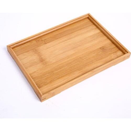 1PC Tea Tray Kung Fu Tea Cutlery Trays Storage Pallet Fruit Plate Decoration 3 Sizes Japanese Food Bamboo Rectangular MF 028