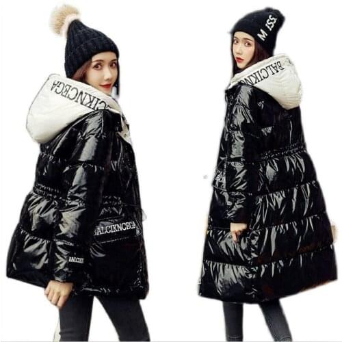 Down Coat Women Winter New 2021 Winter Down Jacket Women Pakra Long Slim Thick Warm Pakras Female Jackets Black