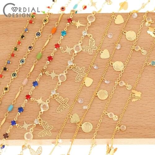 Cordial Design DIY Accessories/Copper Chain For Necklace/Hand Made/Bracelets Making/CZ Chains/Jewelry Findings & Components