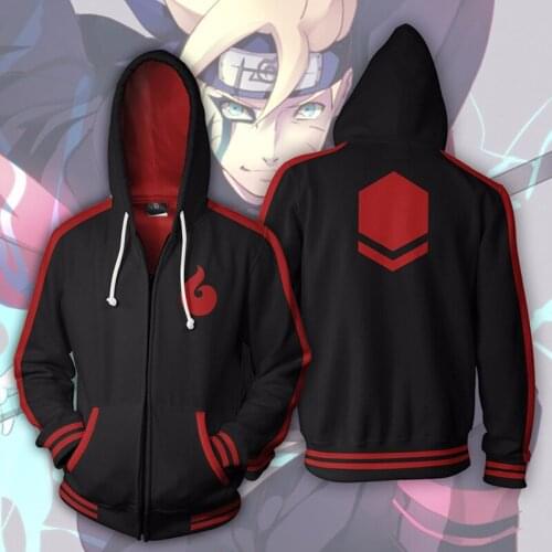 3D Print Men Hoodies JAPAN Anime Uzumaki Boruto Hooded Man Women Fall Winter Casual Zipper Top Coat Sweatshirts