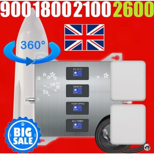 2021 new 900 1800 2100 2600 mhz Cell Phone Booster Mobile Signal Amplifier 2G 3G 4G LTE Cellular Repeater GSM DCS WCDMA full Set